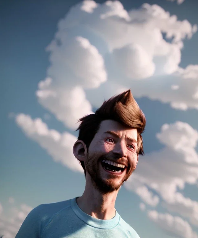 Ultra realistic clouds sky scene, wide angle, medium shot view, portrait, sweet Childs, free jumping flying, trinkets, monster hair, jelly beans, balls, smile, happy, Peter Pan style, inflatable color clothing, extreme, wind, clouds sea, 20,000 feet altitude, stratosphere, soft color, highly detailed, unreal engine 5, ray tracing, RTX, lumen lighting, ultra detail, volumetric lighting, 3d, finely drawn, high definition, high resolution.