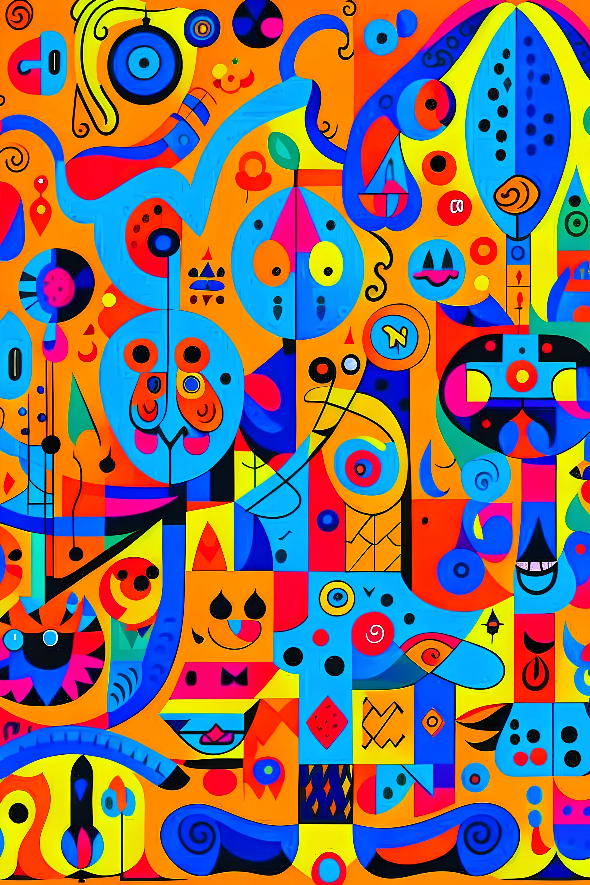 cool SHAPES BRIGHT COLOUR WITH FACES DANCING TO music