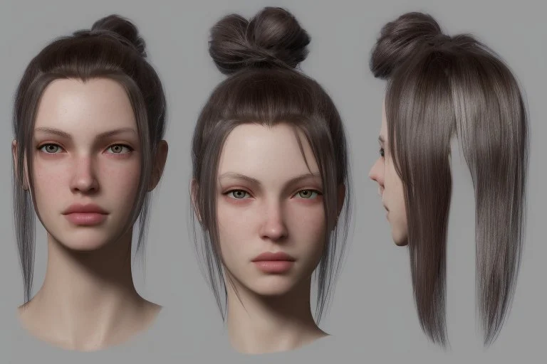 Female character 19 years Proportions of the character Pay attention to the head-to-body ratio and limb lengths. Create a distinctive silhouette that helps the character stand out and be easily recognizable Design the character's face, including the shape of the head, eyes, eyebrows, nose, mouth, and ears. Consider the character's personality, age, and any unique traits that set them apart. Design the character's attire, including their everyday outfit or any specific costumes relevant to the st