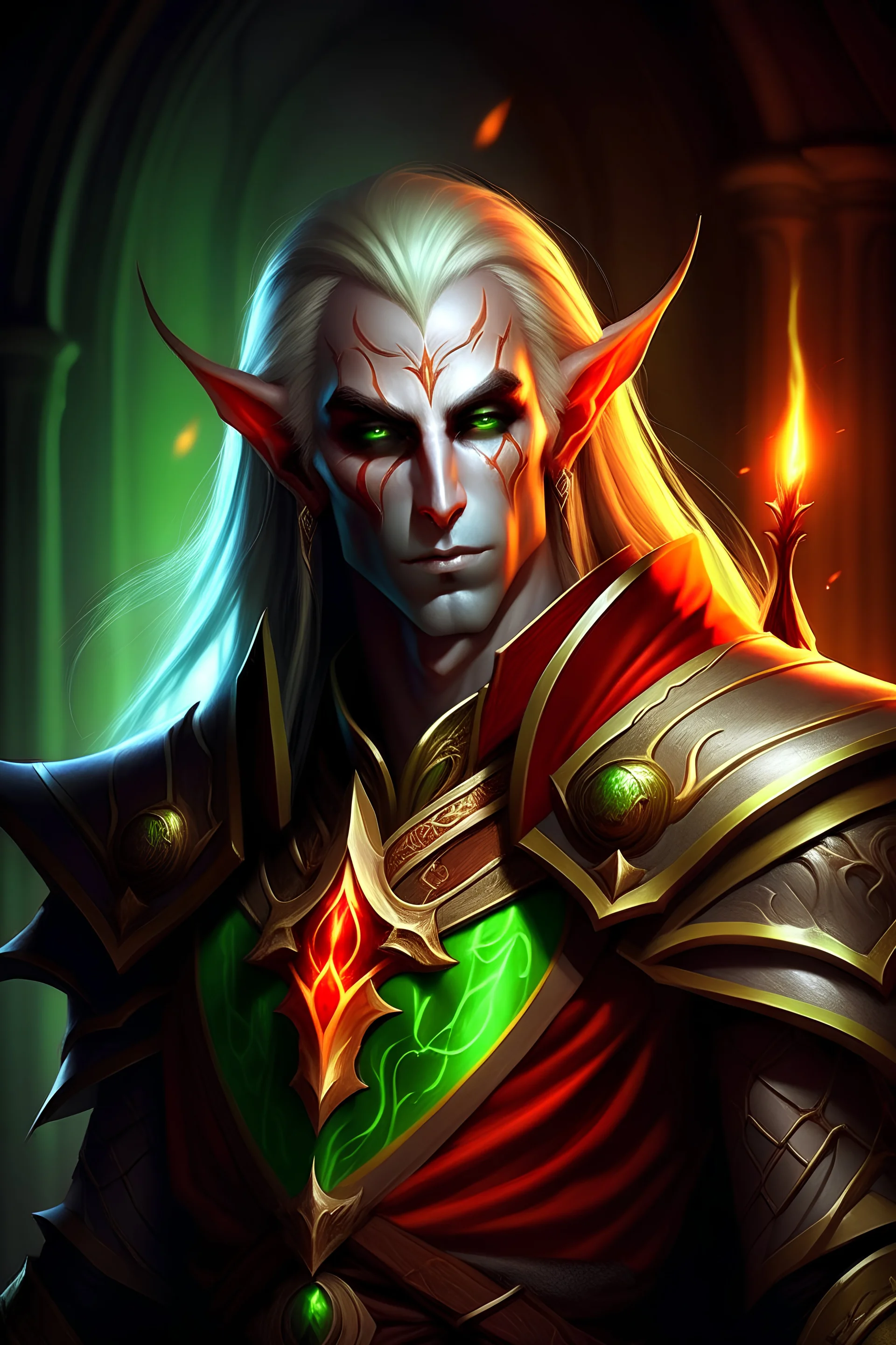 male blood elf warlock wow warcraft world affliction corruption soul chaos succubus elf destruction