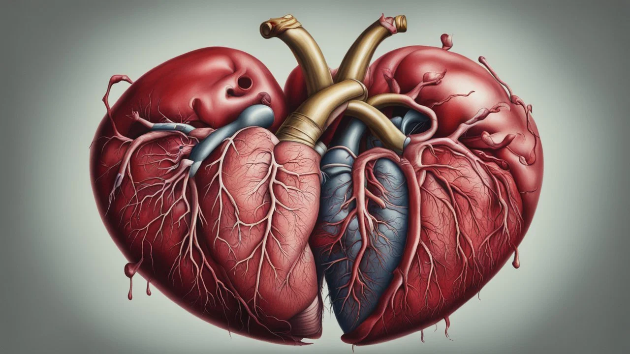 heart, organ, crying, hurts, photorealism