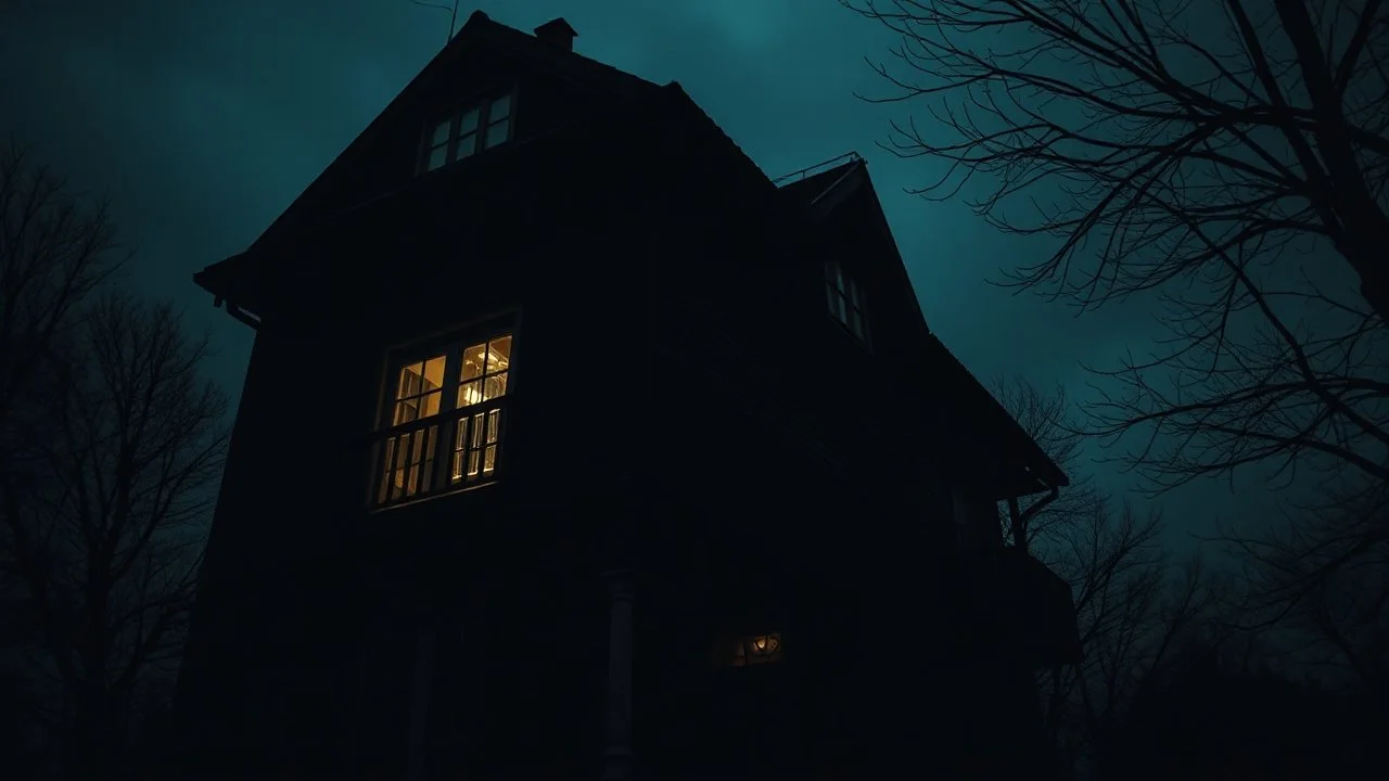 How could someone living on the second floor understand the misery of the one on the ground floor? high contrast, detailed, dark , noir, thriller, deep dark colors, gloomy, cinematic
