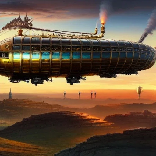 fullbody Drawing of 'sketch of steampunk Airship as in the movie mortal engines(2018)',intricate detail,andrea bonelli,Kilian Eng,Ohrai,evan lee,Aleksandr Sidelnikov,KyuYong Eom,three quarters frontal aerial view,toned colors,32k