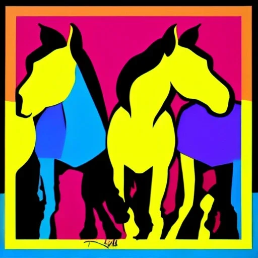 horses pop art