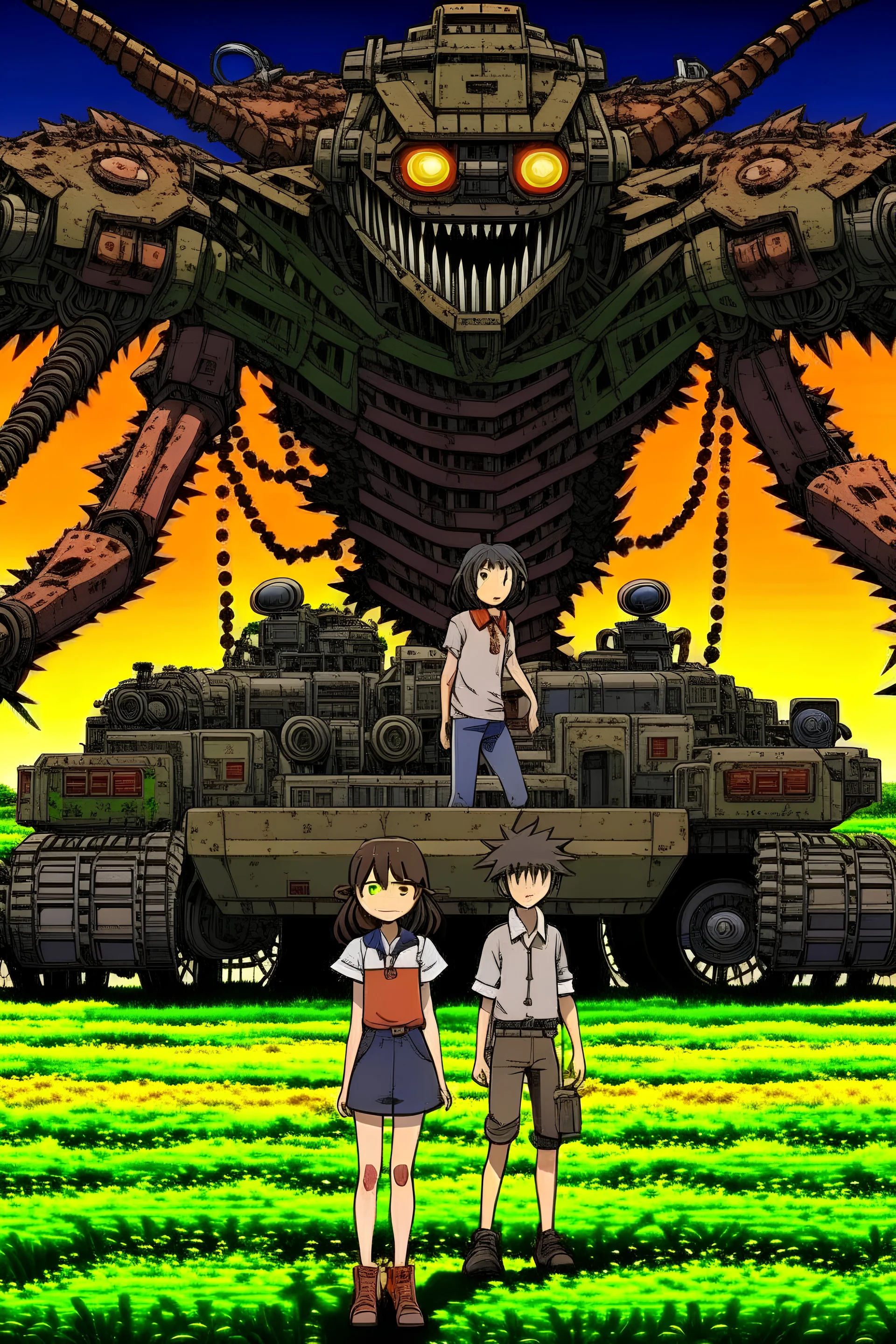 field of dead monsters and machines anime