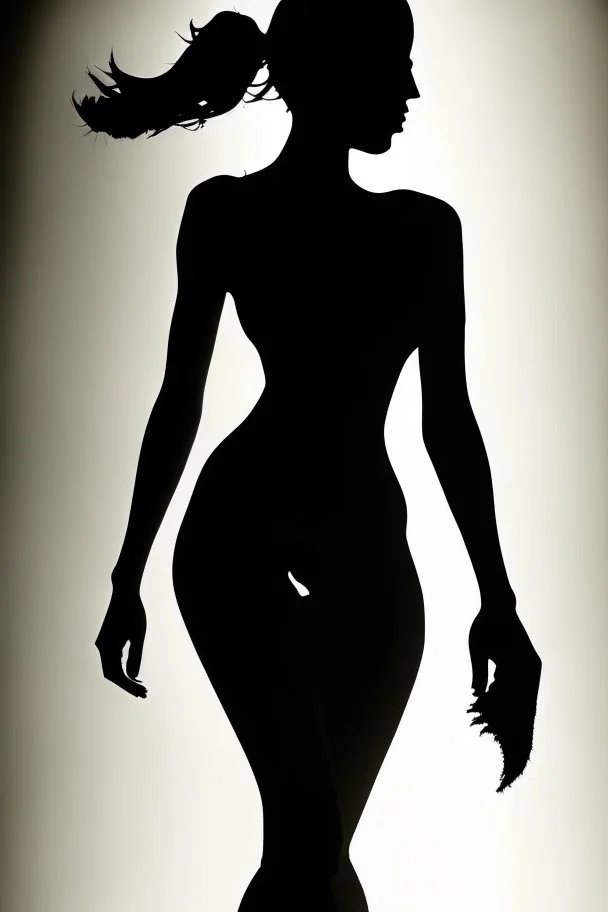 silhouette of female body