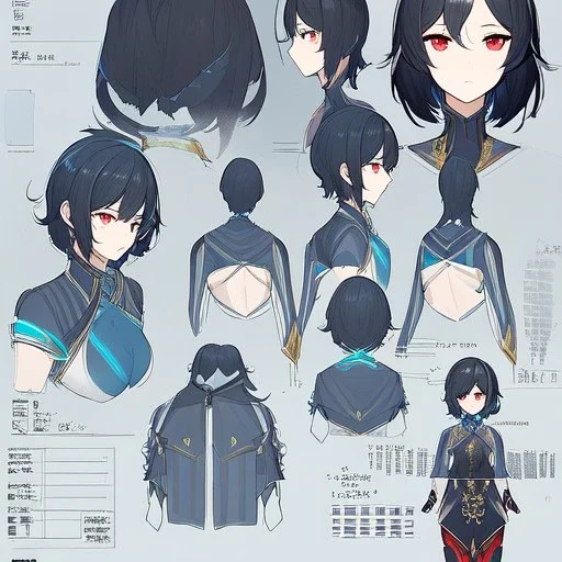 Clear focus,High resolution, black short fluffy hair, long fluffy bangs, and red eyes, Depressed girl, wearing a revealing outfit, tight, concept art