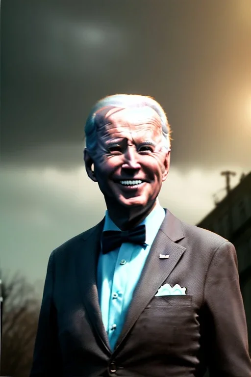 realistic image, joe biden zombie, night, walking twisted, waist up view, 80s, dark ambient, highly detailed, sky background, concept art, unreal engine 5, god rays, ray tracing, RTX, lumen lighting, ultra detail, volumetric lighting, 3d, finely drawn, high definition, high resolution.