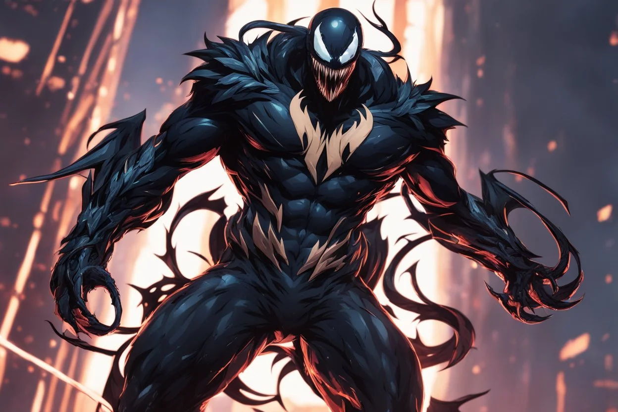 Venom in 8k solo leveling shadow artstyle, crow them, Scales, big wings, neon effect, close picture, full body, apocalypse, intricate details, highly detailed, high details, detailed portrait, masterpiece,ultra detailed, ultra quality