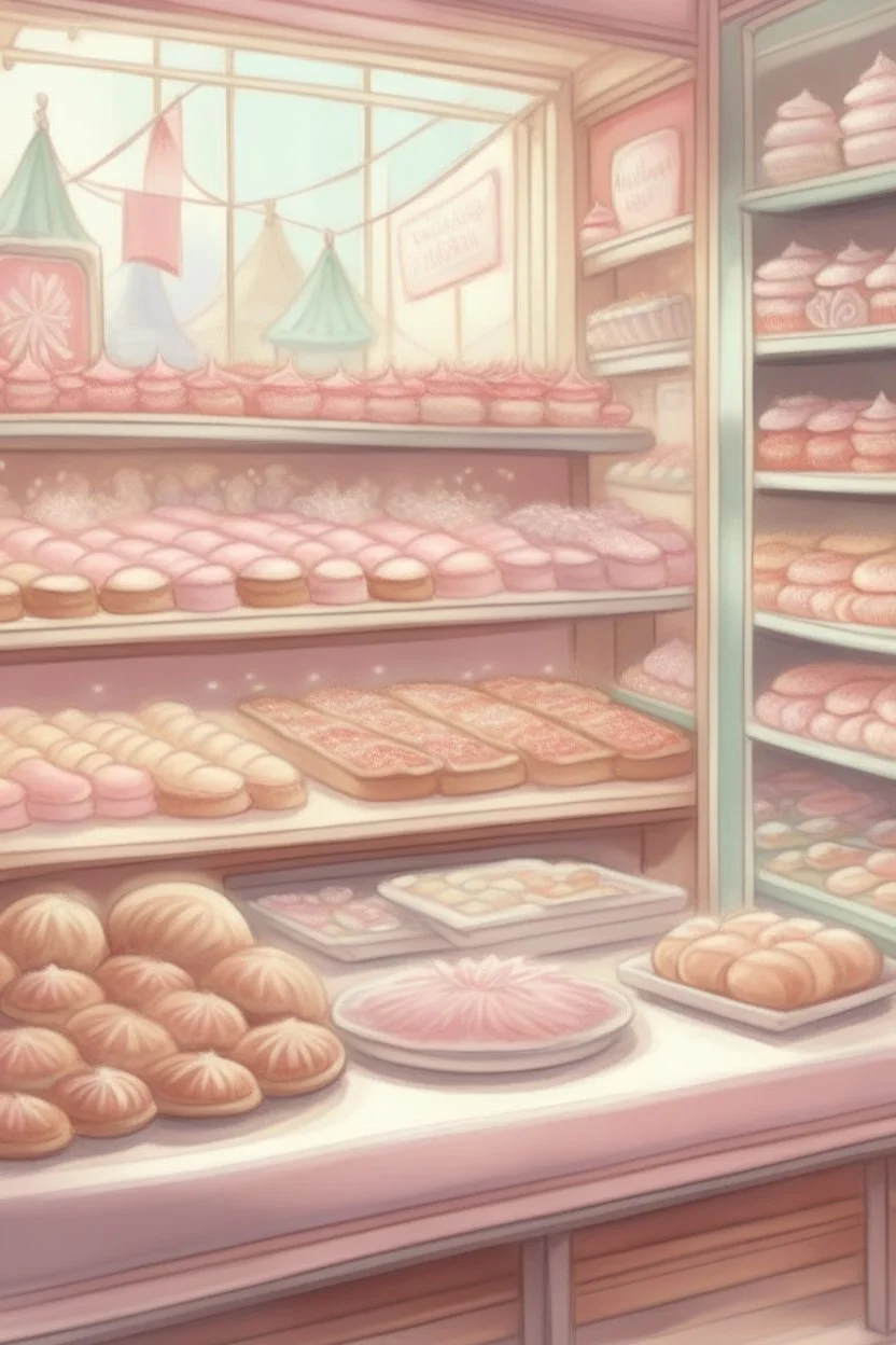 Pastel, bakery, Christmas art