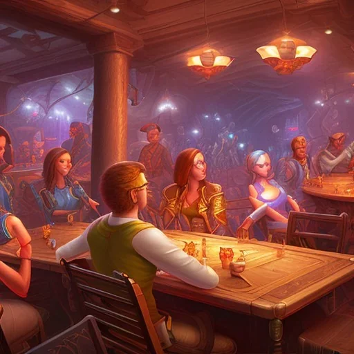 Inside fantasy tavern