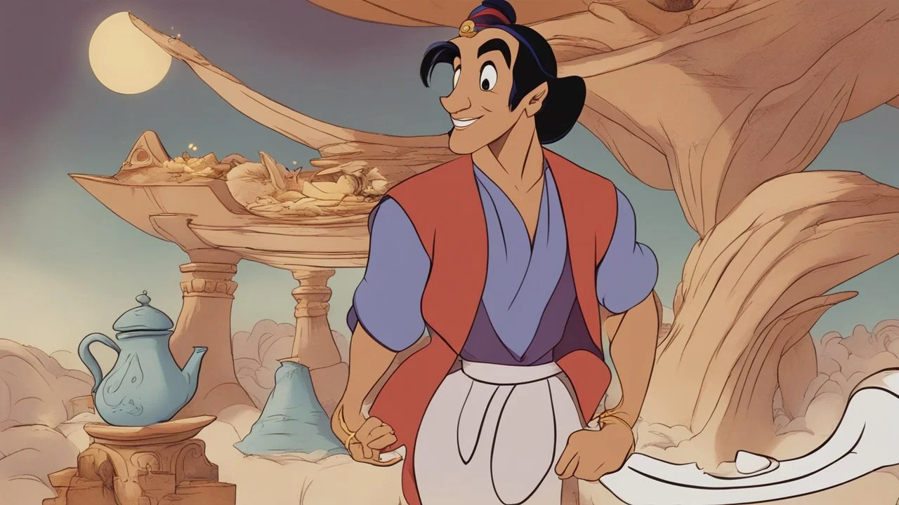 "Aladdin coloured image easy" infotv on Stablecog