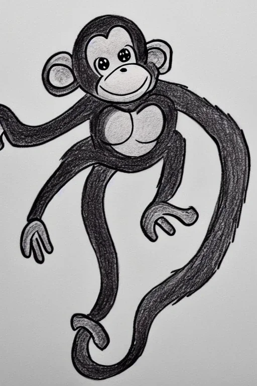 draw a cartoon monkey