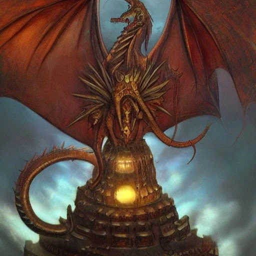 Fantasy Art, Steam Punk, Dragon, Fire, Wings, Dystopian, Futuristic, Greed, Demons, Human face, heaven, angels