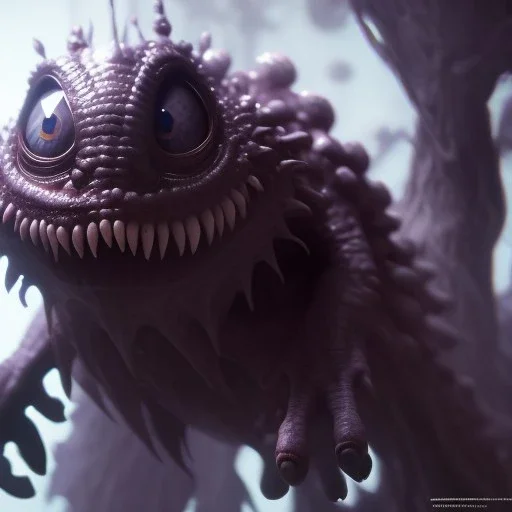 Cute fluid ink creature, big black eyes, unreal engine 5, 8k resolution, photorealistic, ultra detailed, by greg rutowski