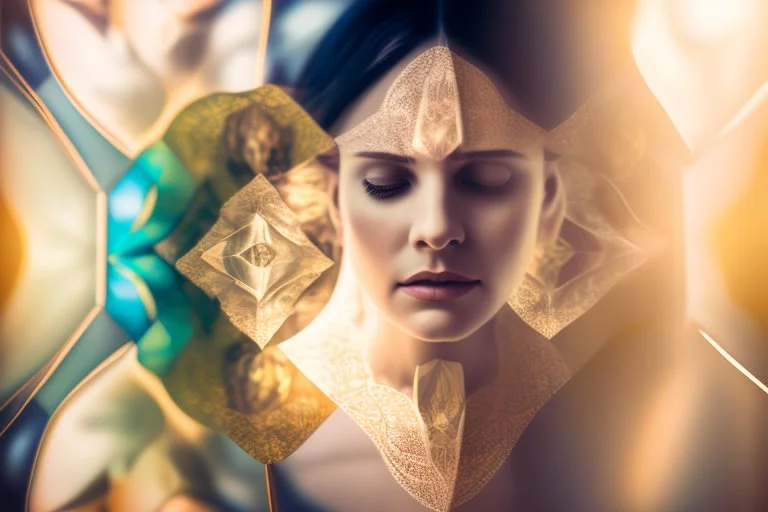 double exposure, merged layers, top view pattern of gemstones in sunshine intimate Victorian Boudoir, soft edges bokeh highly detailed dof portrait dynamic lighting Alphonse Mucha