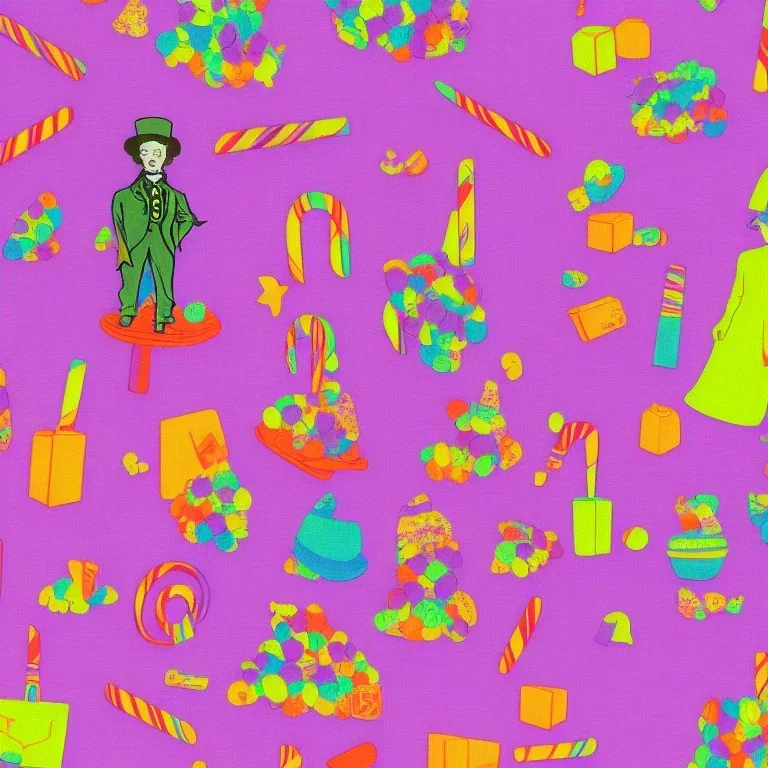 willy wonka in fabric