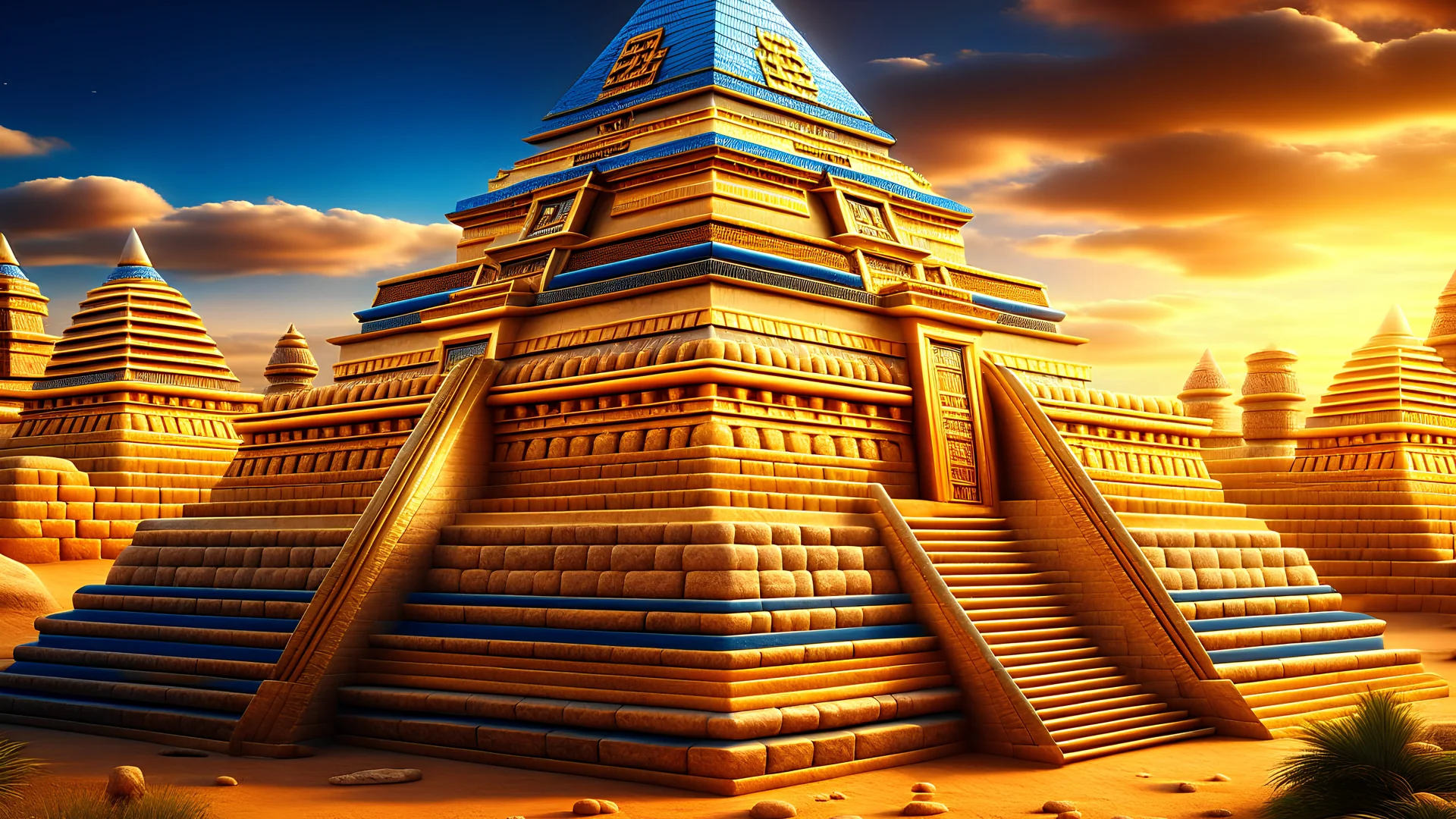 royal match style game, egyptian mobile game style, ancient egyptian palace, game main screen, Egyptian pyramid, epic realistic, hyperdetailed, (cycles render:1.3), caustics, (glossy:0.58), (artstation:0.82)