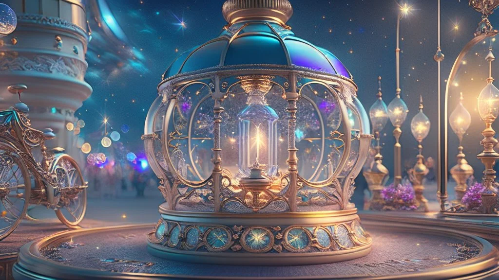 Carousels of Light, cosmic clockworks, visions, dreamy, sharp detail, HD 8K, hyper-realistic