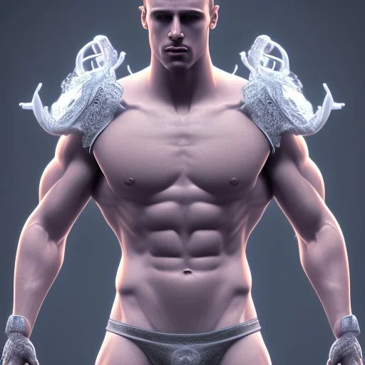 A man in briefs, volumetric lighting, intricate details, realistic style