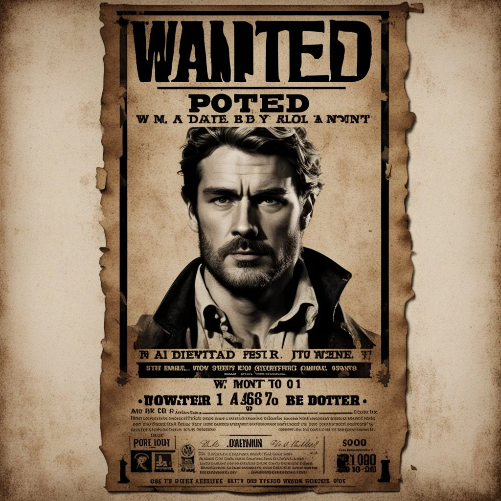 A wanted poster can also be a movie poster