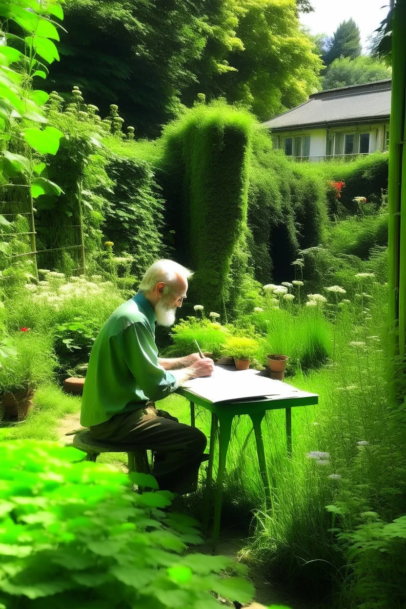 Former, working in the feeled , greenery,