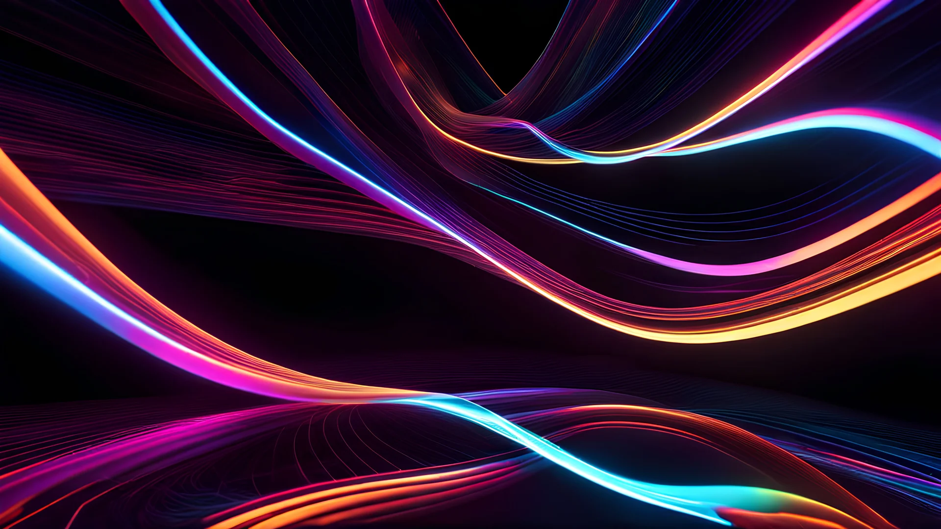 (Premium AI Image)+ 3d multi-colored render, colorful, abstract wave synapesnetwork, background, futuristic super high energy particles flowing with glowing neon paths, lots of negative empty space, circuit lines concept, digital fantastic wallpaper, 8k, (high detailed 10.5), uhd, dslr, soft lighting, (high quality 10.5), film grain, Fujifilm XT3, 8K