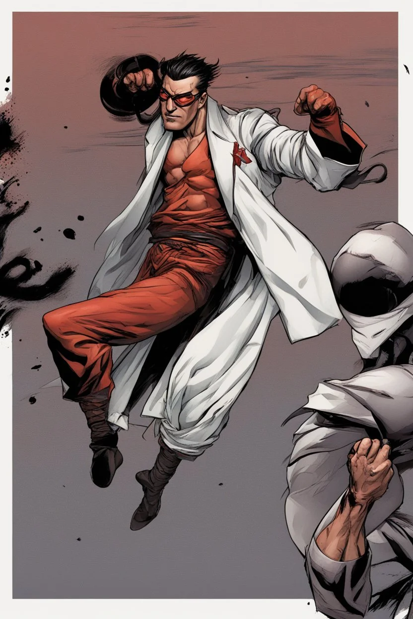 A lean and agile Super-Villain's Sidekick martial artist with a calm and disciplined personality.