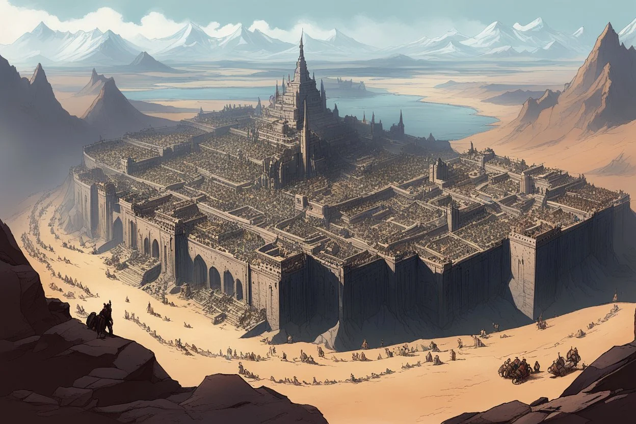 Lankhmar is richly described as a populous and labyrinthine city rife with corruption. It is decadent or squalid in roughly equal parts and said to be so shrouded by smog that the stars are rarely sighted (the city's alternate name is "The City of Sevenscore Thousand Smokes"). Located next to the Inner Sea, Lankhmar is visited by ships from across Nehwon and is the starting point for Fafhrd and the Mouser's many sea voyages.