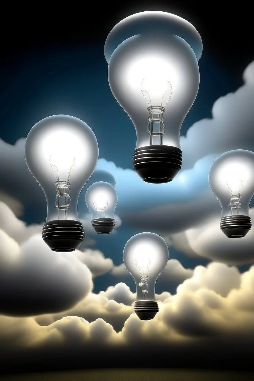 heaven for academia professors afterlife ideas lightbulbs clouds