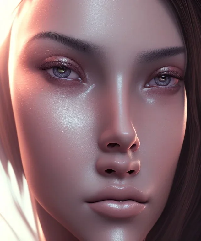 dayana mendoza, face portrait, volumetric details, hyper realism, unreal engine 5