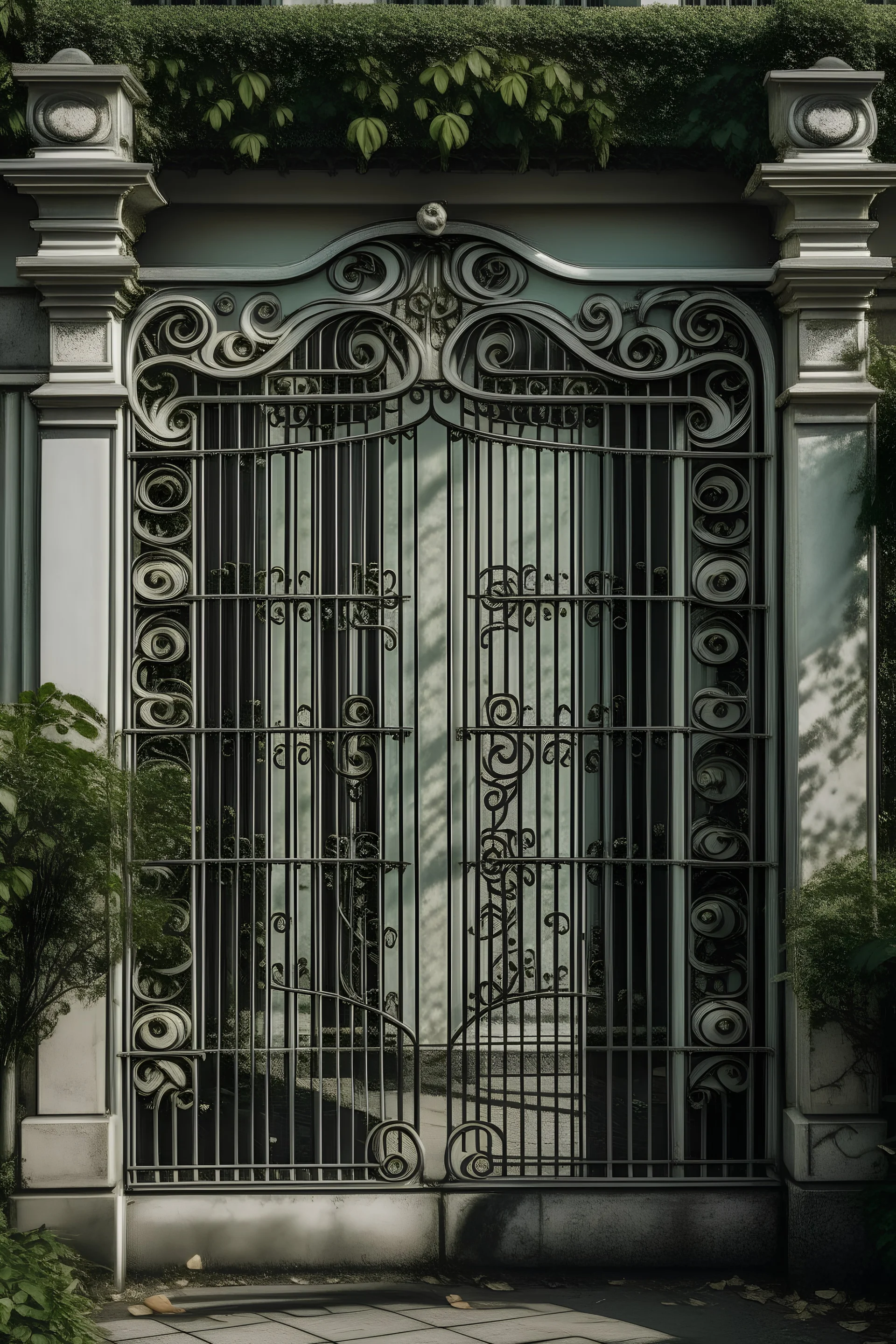 frontal picture of a gate
