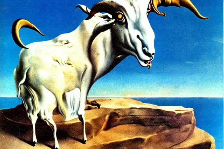 Melting billy goat by dali