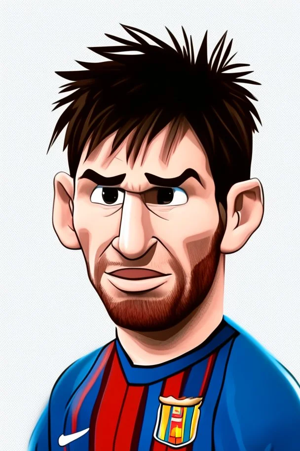 Lionel Messi Footballer cartoon 2d