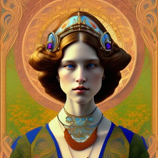 Boldogasszony, art nouveau, portrait