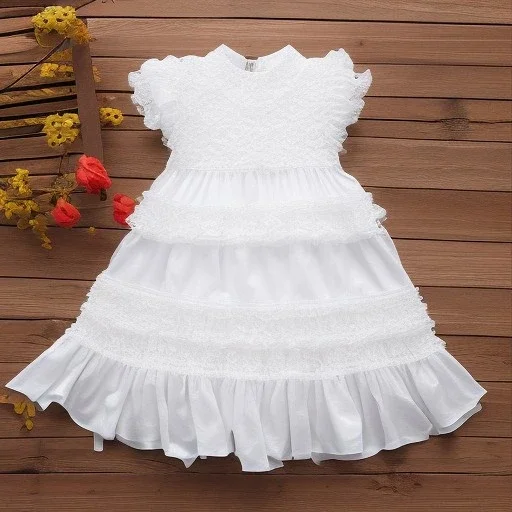 White frill lace dress Renaissance Style