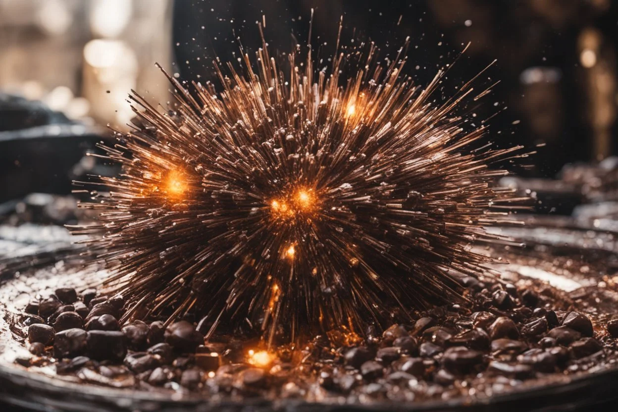 Atomic explosion, made of chocolate, ULTRA REALISTIC, details, intricate detail, professional lighting, film lighting, 35mm, anamorphic, lightroom, cinematography, bokeh, lens flare, film grain, hdr10, 8k, Roger Deakins, incredibly detailed, reflect, sharpen