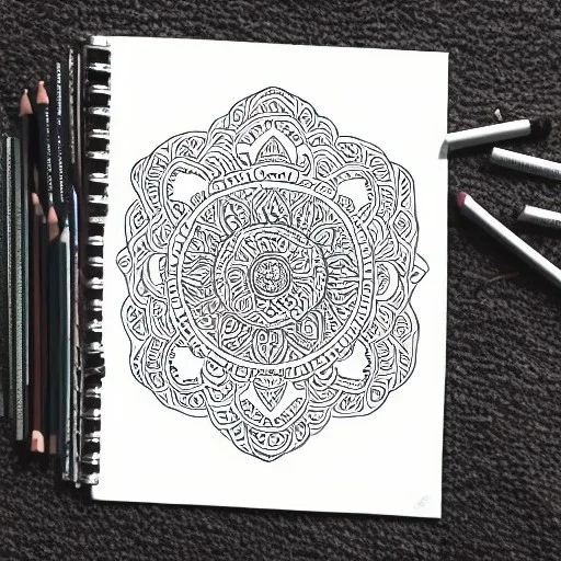 coloring page for adults, mandala background, elephant aminal