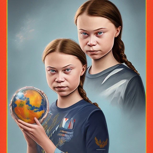 portrait of Greta Thunberg