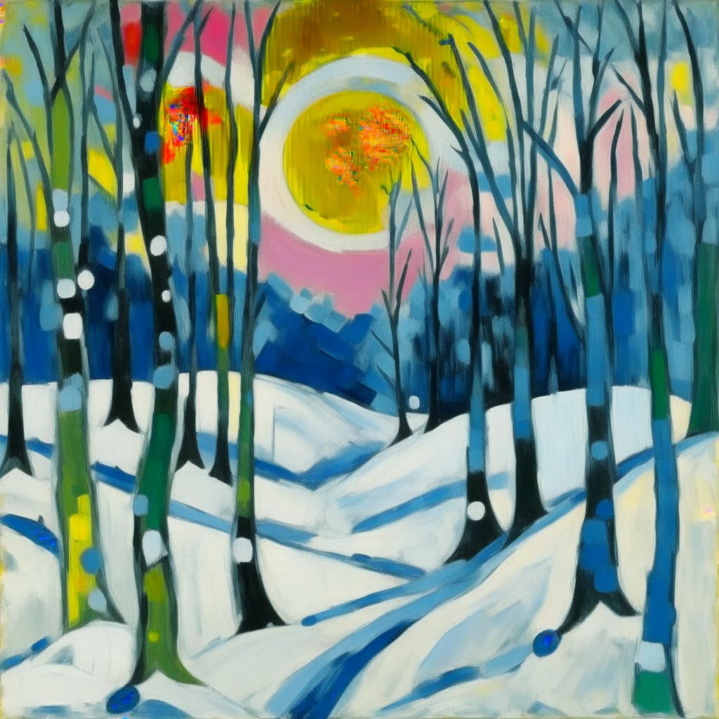 A white winter wonderland painted by Alexej von Jawlensky