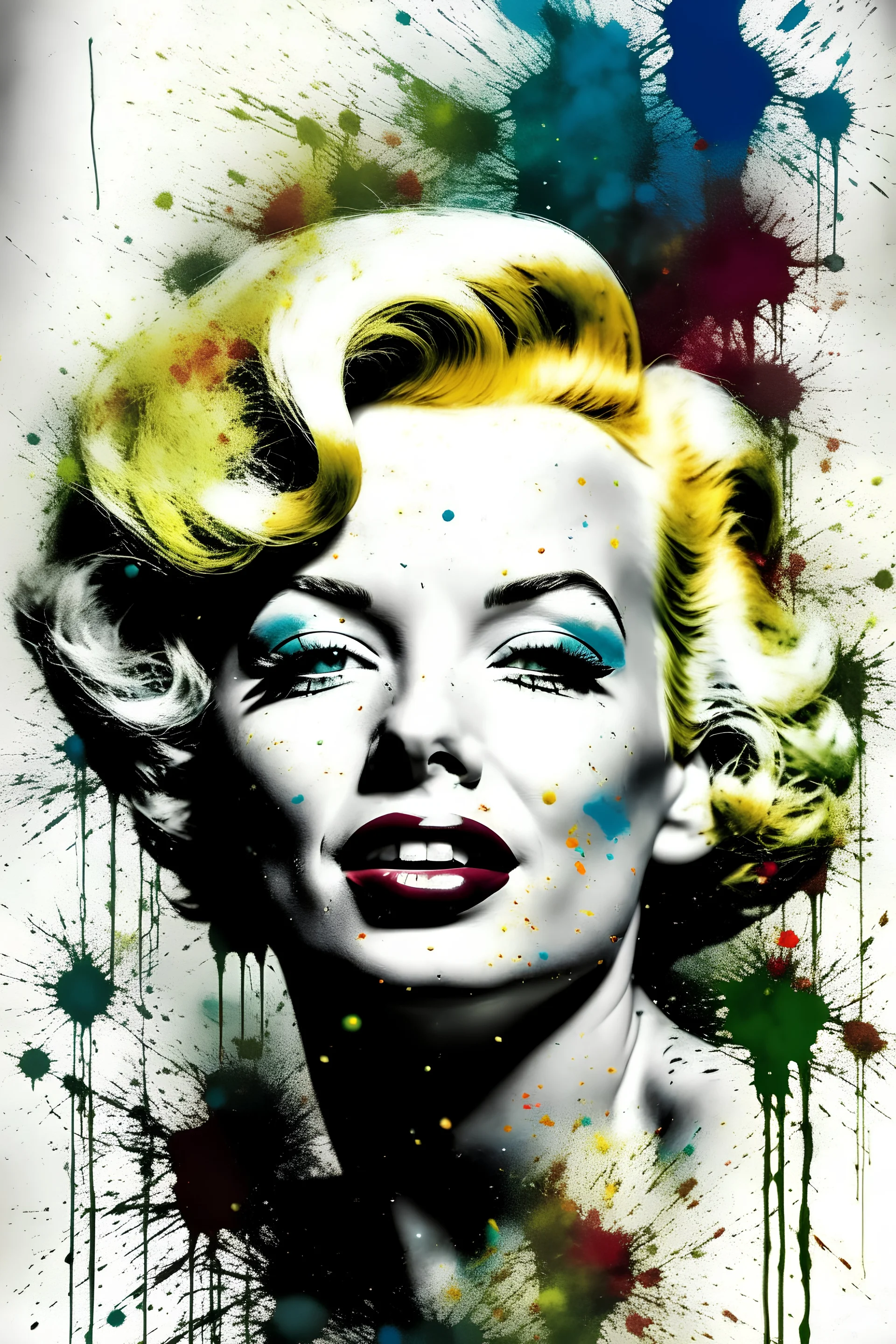 marlyn monroe paint splash