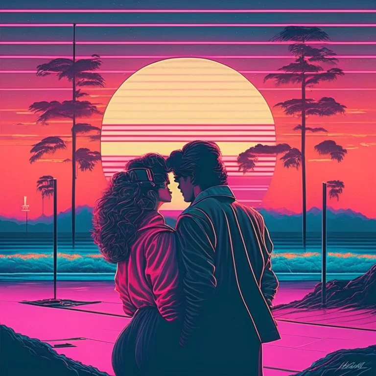 romantic 80's without people