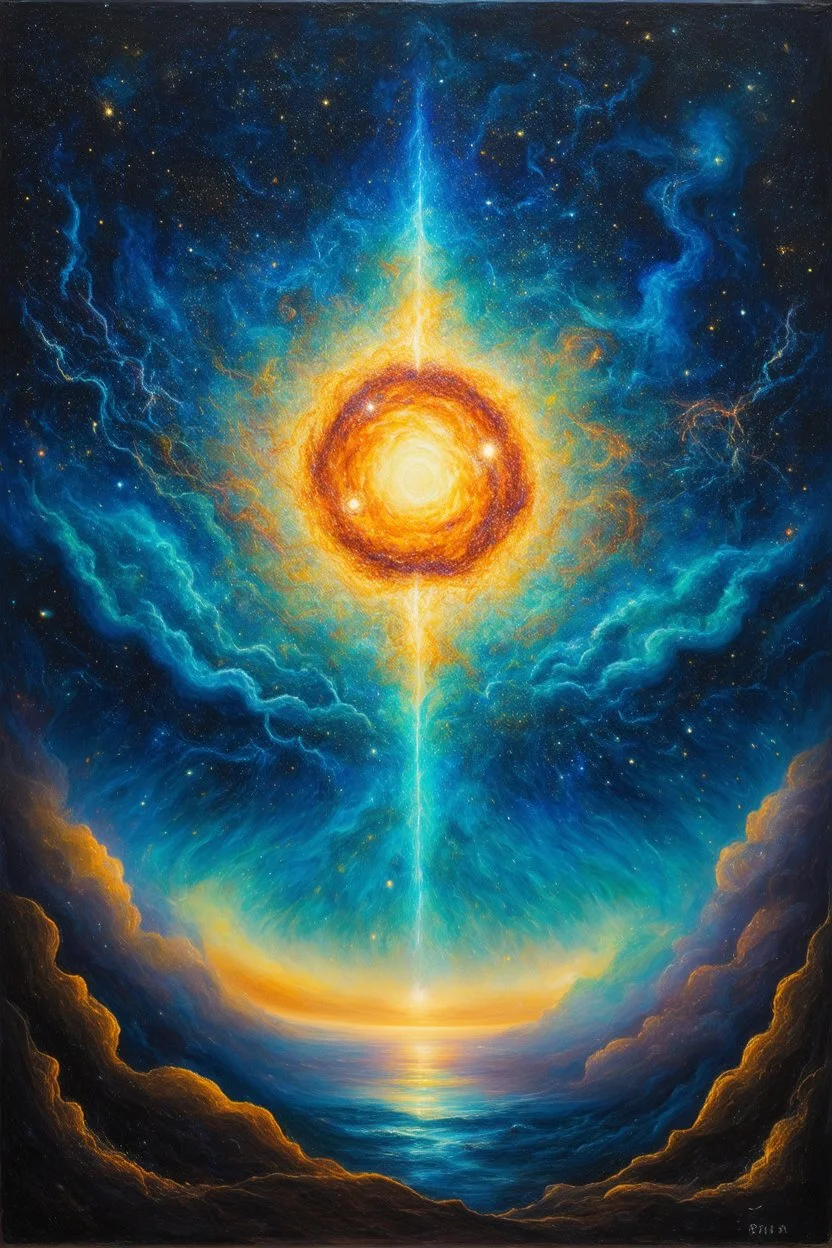 Perfect cosmic storm; Celestial Symbolism; Neo-Surrealism