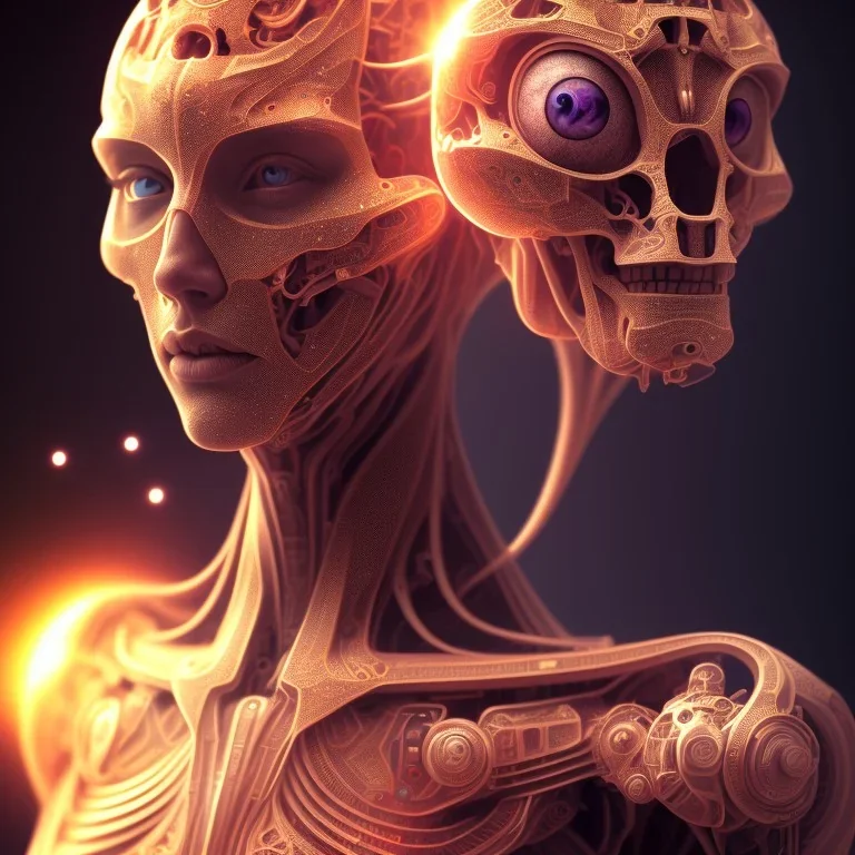 portrait full human body, meditation, third eye, universe, fourth dimension, fractal, realistic, 8k, high quality, extreme detail, symmetrical,