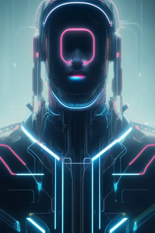 cyberpunk, head, men, portrai, tron