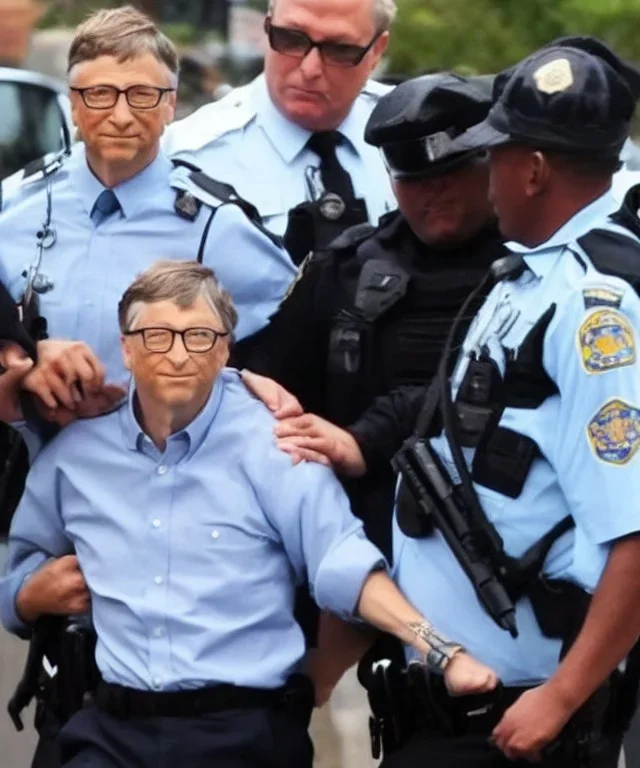 Bill gates being arrested by police