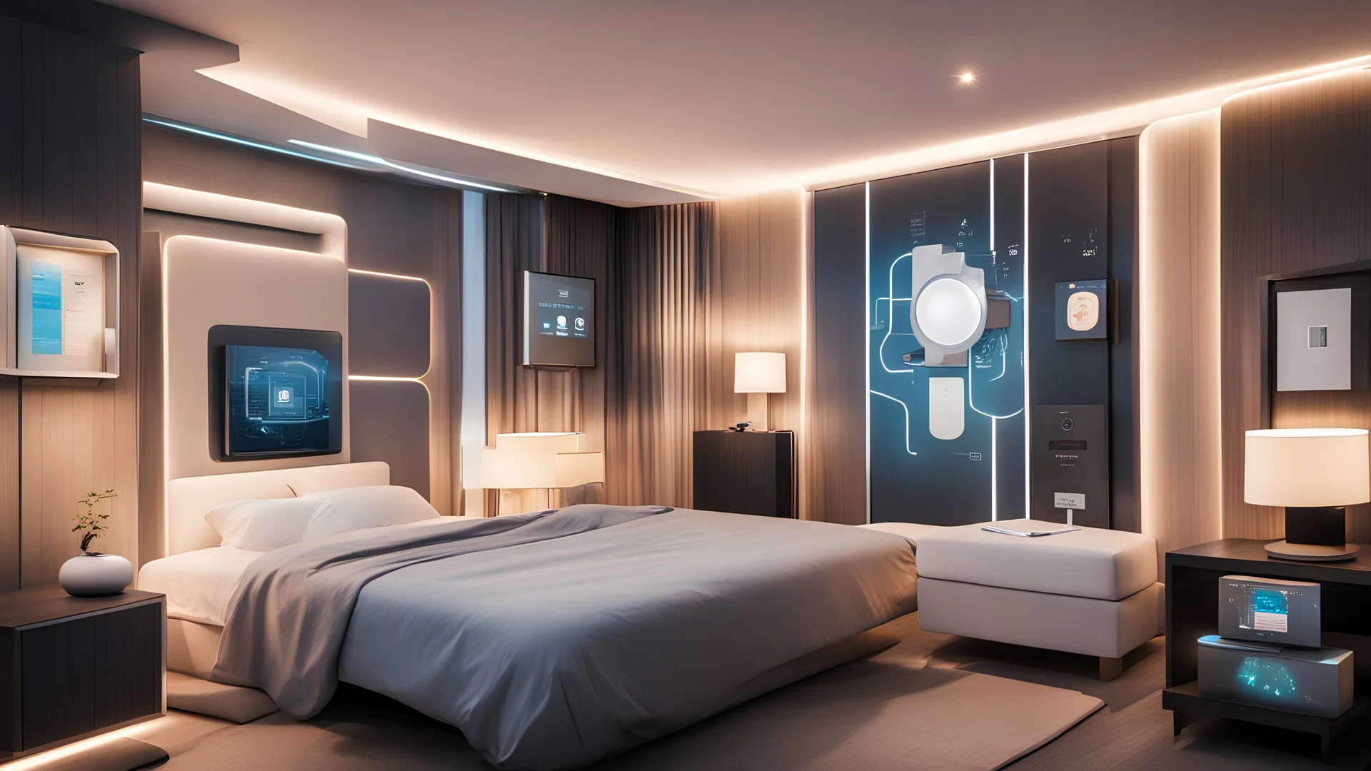 smart tech hotel room
