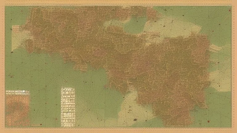 cartography kit in a table