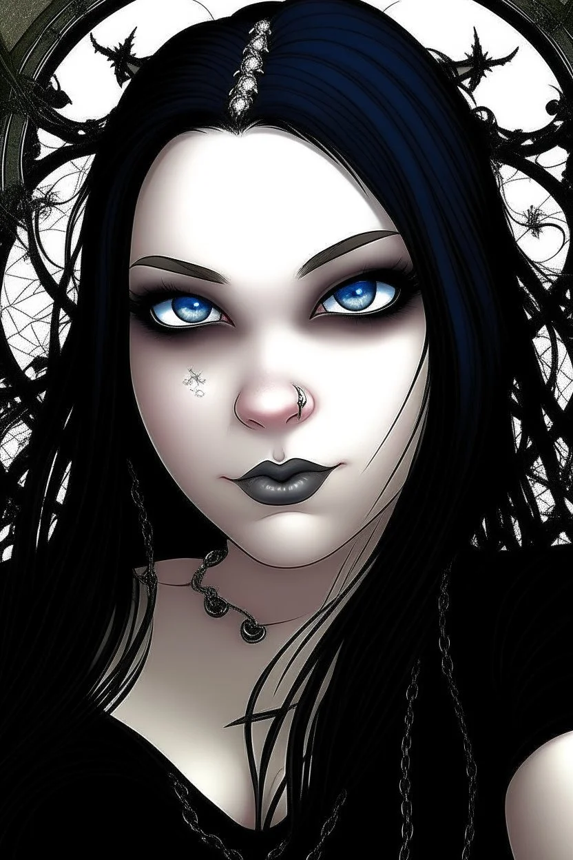 fantasy beautiful goth cartoon