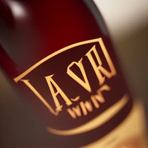 Close-up of a label on a wine bottle